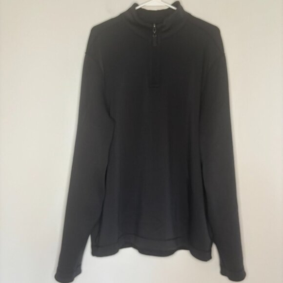 PRONTO UOMO Mens XL Reversible Heathered Black 1/4 Zip - Picture 1 of 6